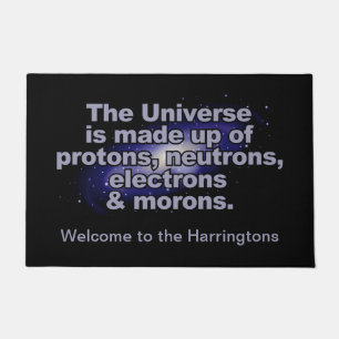 Funny "The Universe" custom name door mat