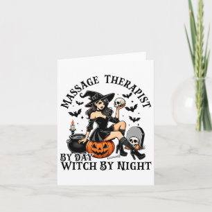 Funny Therapy Halloween Mage Therapist By Day Witc Card