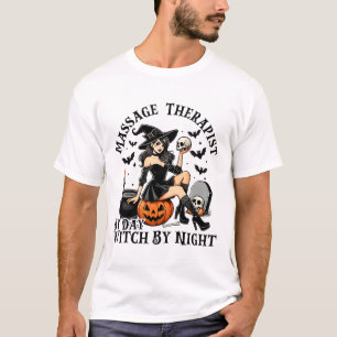Funny Therapy Halloween Mage Therapist By Day Witc T-Shirt