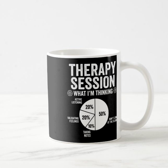 Funny Therapy Session Pie Chart For Counsellor The Coffee Mug (Right)