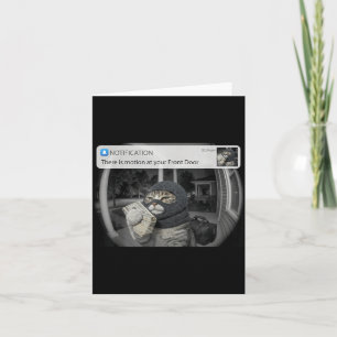 Funny There is Motion at Front Door Cat Meme Humou Card