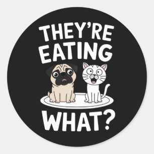 Funny They're Eating The Pets Humourous Trump Quot Classic Round Sticker