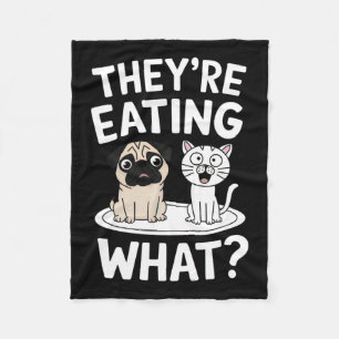 Funny They're Eating The Pets Humourous Trump Quot Fleece Blanket