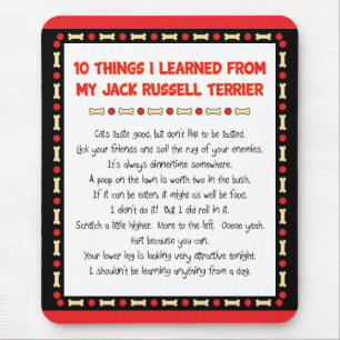 Funny Things I Learned From Jack Russell Terrier Mouse Pad