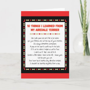 Funny Things I Learned From My Airedale Terrier Card