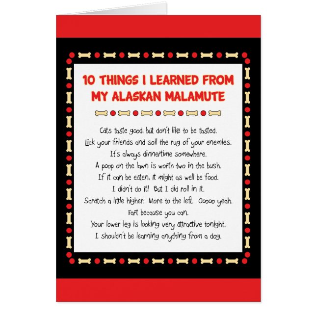 Funny Things I Learned From My Alaskan Malamute (Front)