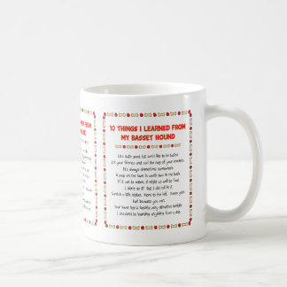 Funny Things I Learned From My Basset Hound Coffee Mug