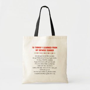 Funny Things I Learned From My Biewer Terrier Tote Bag