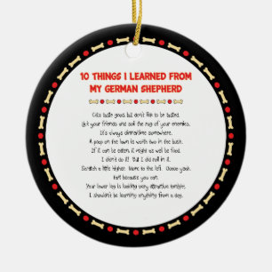 Funny Things I Learned From My German Shepherd Ceramic Tree Decoration