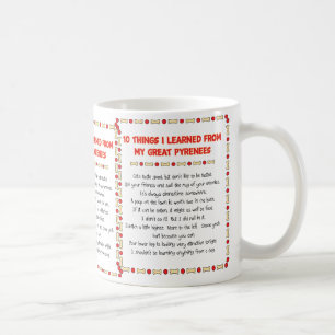 Funny Things I Learned From My Great Pyrenees Coffee Mug