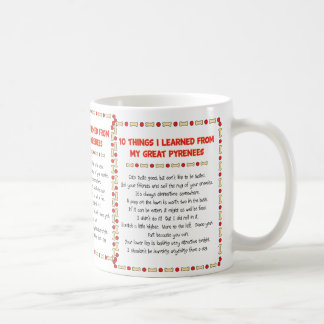 Funny Things I Learned From My Great Pyrenees Coffee Mug