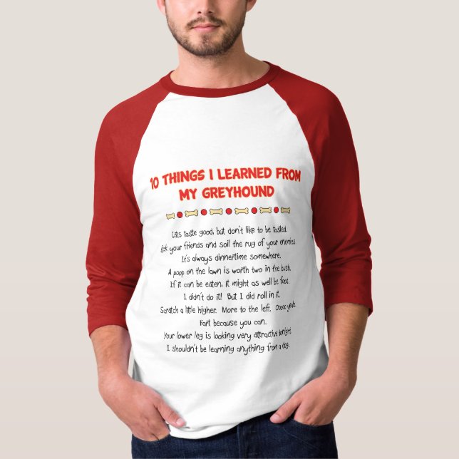 Funny Things I Learned From My Greyhound T-Shirt (Front)