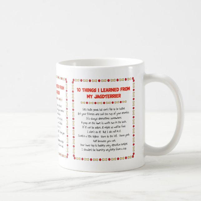 Funny Things I Learned From My Jagdterrier Coffee Mug (Right)