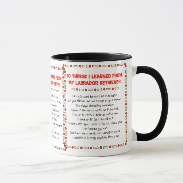 Funny Things I Learned From My Labrador Retriever Mug (Right)
