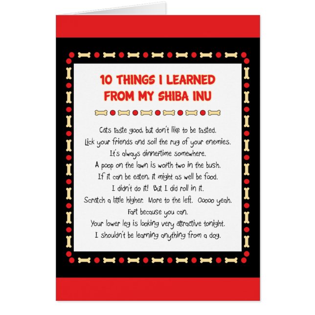 Funny Things I Learned From My Shiba Inu (Front)