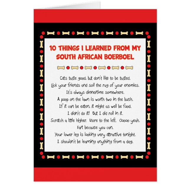 Funny Things I Learned From South African Boerboel (Front)