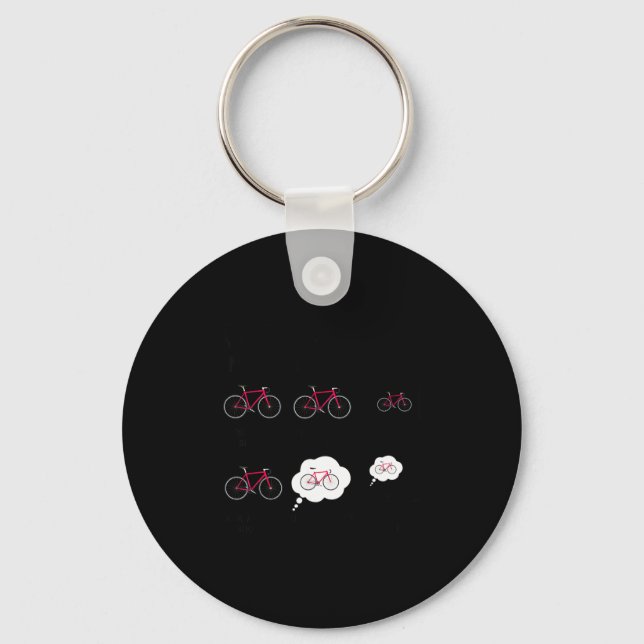 Funny Things Spare Time Bike Bicycle Key Ring (Front)