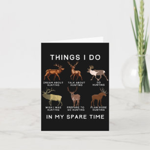 Funny Things Spare Time Elk Deer Card