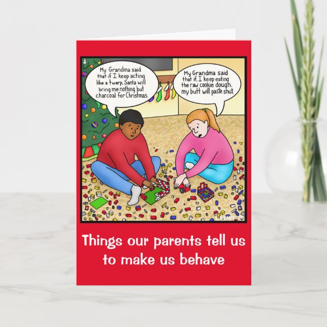 Funny Things We Tell Kids Christmas Card (Front)