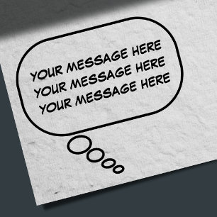 Funny Thinking Call Out Novelty Rubber Stamp