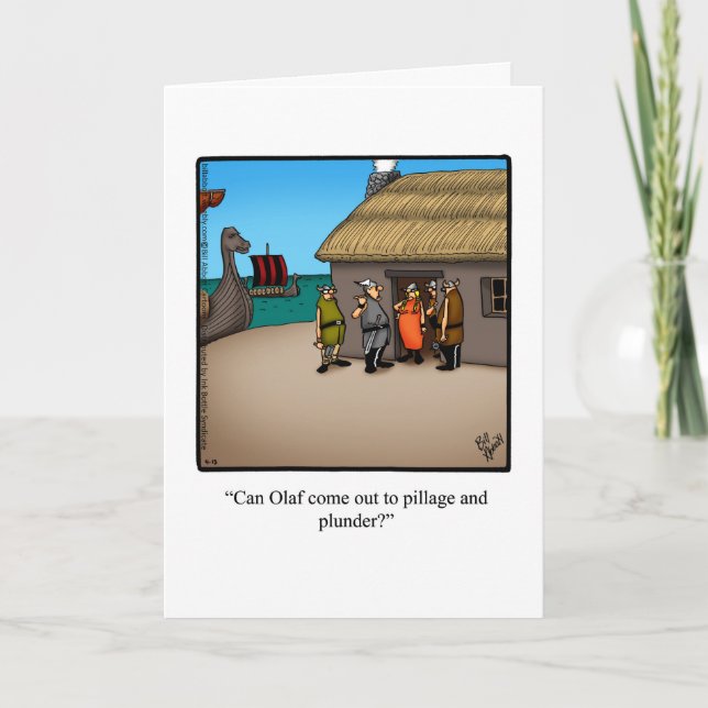 Funny Thinking Of You Humour Greeting Card (Front)