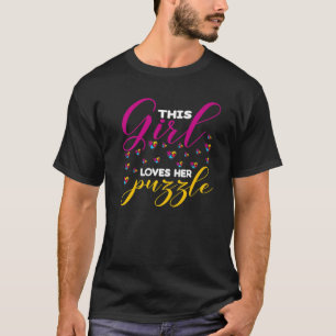 Funny This Girl Loves Her Puzzle Autism Awareness  T-Shirt