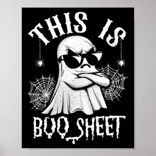 Funny This Is Boo Sheet Ghost Lazy Halloween Men W Poster