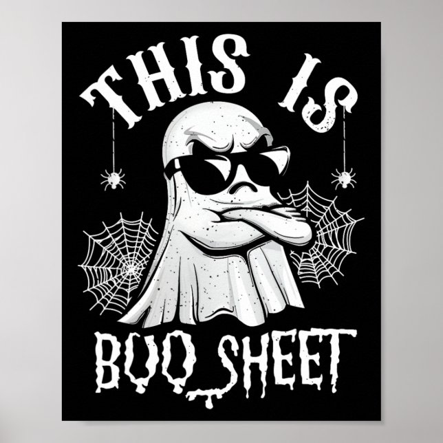 Funny This Is Boo Sheet Ghost Lazy Halloween Men W Poster (Front)