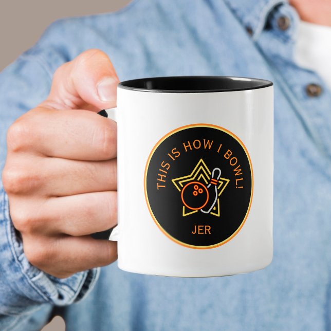Funny This Is How I Bowl Personalised Gift Mug (Cute Bowler This Is How I Bowl Funny Quote Custom Mug)