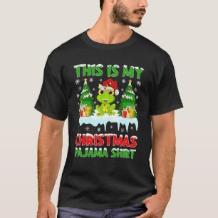Funny This Is My Christmas Pajama Frog Christmas T-Shirt