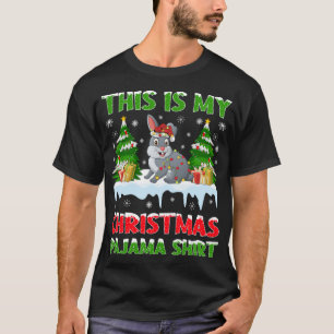 Funny This Is My Christmas Pajama Rabbit Christmas T-Shirt