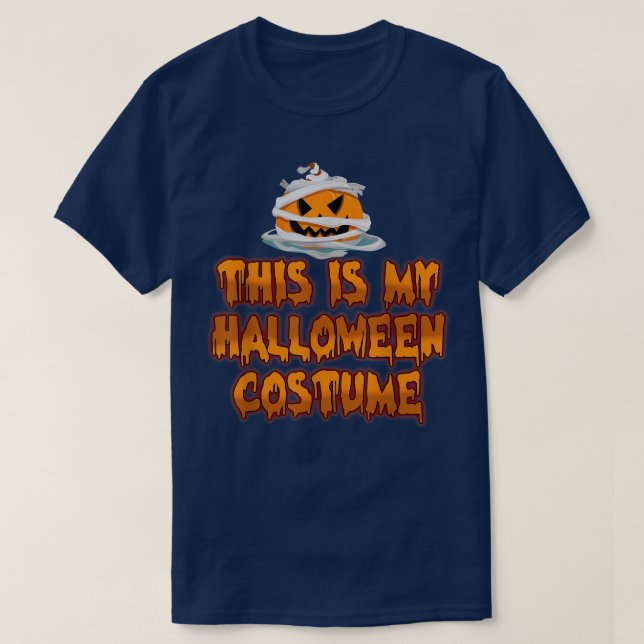 Funny This is my lazy halloween costume with Jack  T-Shirt (Design Front)