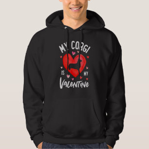 Funny This Is My Valentine Pajama Corgi Dog Hoodie