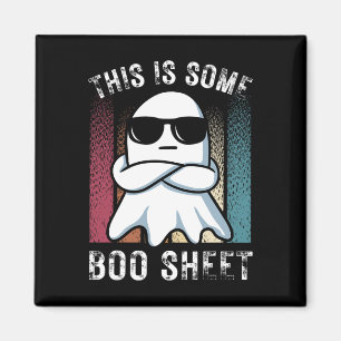Funny This Is Some Boo Sheet Ghost Halloween Retro Magnet