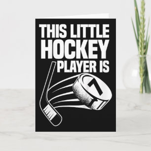 Funny This Little Hockey Player Is 7th Birthday Ho Card