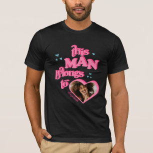 Funny This Man Belongs to GF Heart Photo T-Shirt