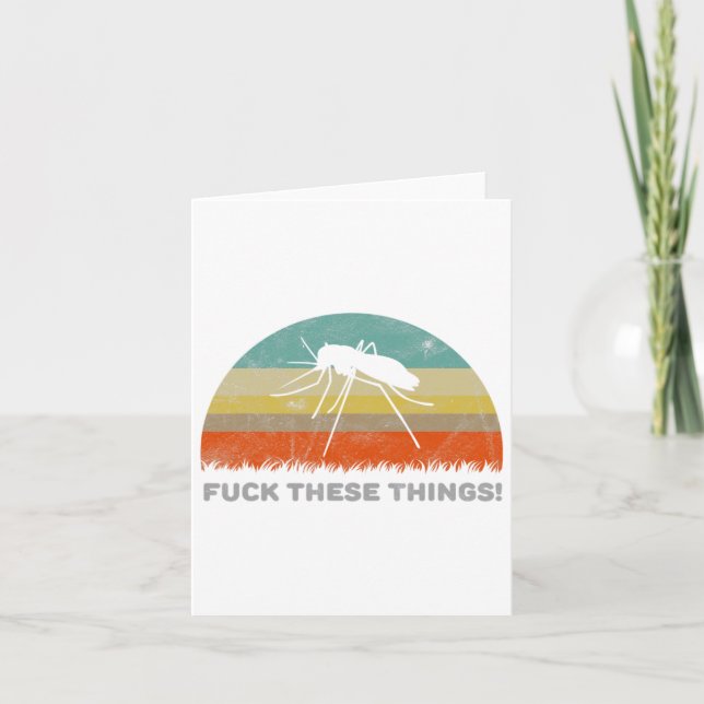 Funny This Things Mosquito  Card (Front)