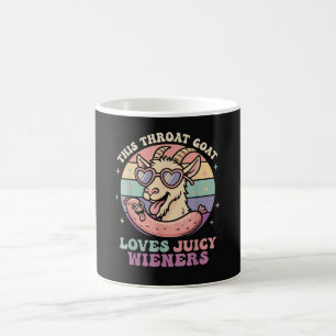Funny This Throat Goat Loves Juicy Wieners Coffee Mug