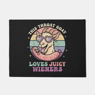 Funny This Throat Goat Loves Juicy Wieners Doormat