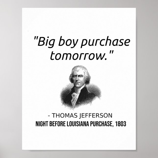 Funny Thomas Jefferson Usa History Teacher Louisia Poster (Front)