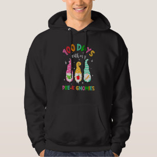Funny Three Gnomes 100 Days With My Pre K Gnomies Hoodie