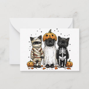 Funny Three Halloween Cats Card