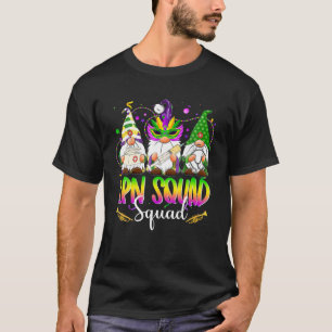 Funny Three Nordic Gnomes LPN Squad Mardi Gras Car T-Shirt