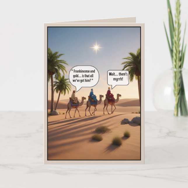 Funny Three Wise Men Christmas Card (Front)