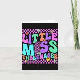 Funny Threenager Happy 3rd Bday Party 3 Years Old Card