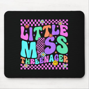 Funny Threenager Happy 3rd Bday Party 3 Years Old  Mouse Pad
