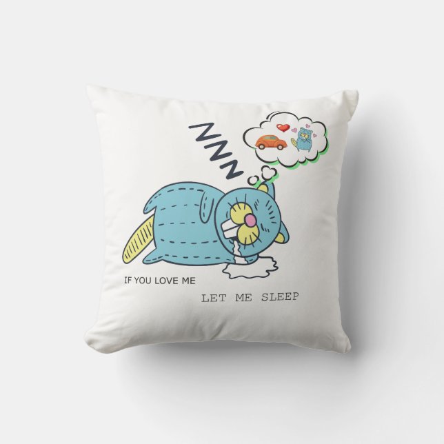 funny Throw Pillow (Front)