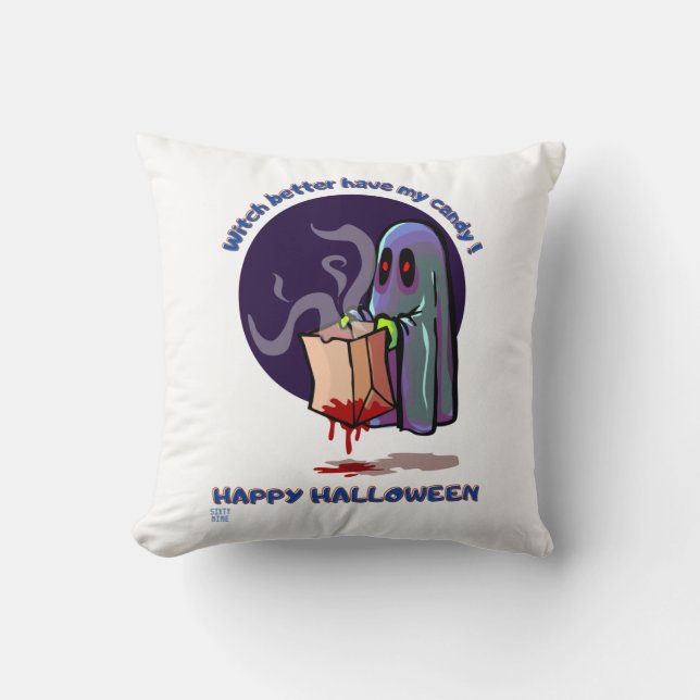 funny throw pillow "HAPPY HALLOWEEN 2" (Front)
