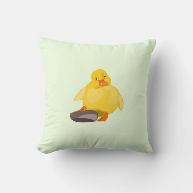 Funny Throw pillows with Yellow Duck (Front)