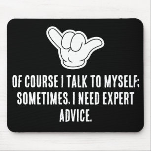 Funny Thug Life Humour Black Customisable Quote Mouse Pad